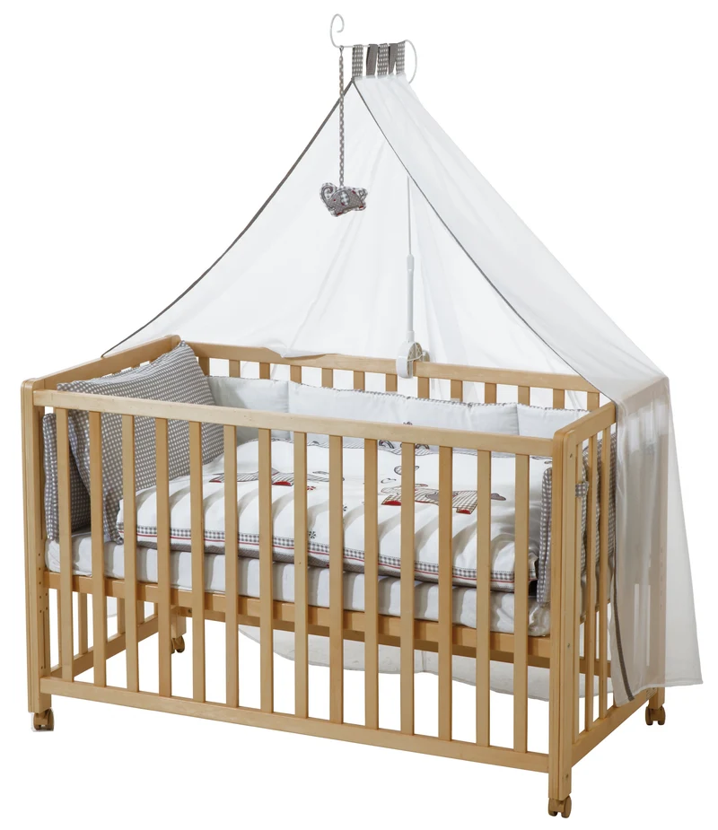 Room Bed "Jumbotwins" – 60 x 120 cm, Beistellbett zum Elternbett mit kompletter Ausstattung