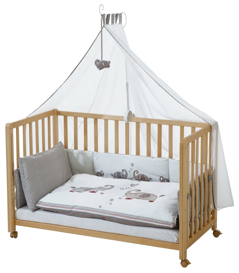 Room Bed "Jumbotwins" – 60 x 120 cm, Beistellbett zum Elternbett mit kompletter Ausstattung