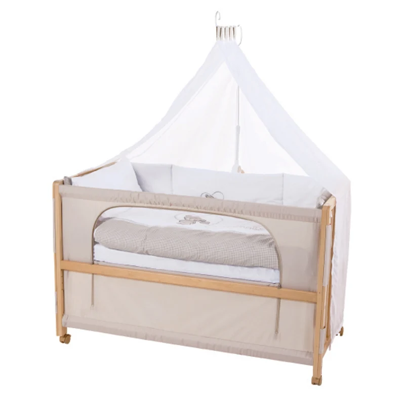 Room Bed "Liebhabär" – 60 x 120 cm, Beistellbett zum Elternbett mit kompletter Ausstattung