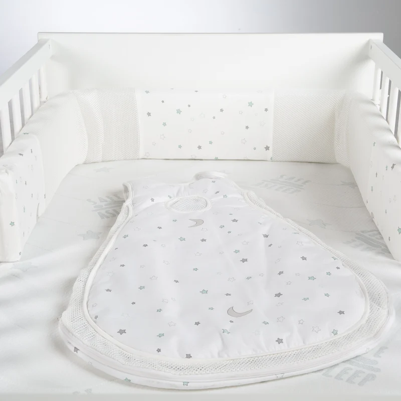 Komplettbettset "safe asleep®" – 70 x 140 cm "Sternenzauber", inkl. Matratze, Nest & Babyschlafsack