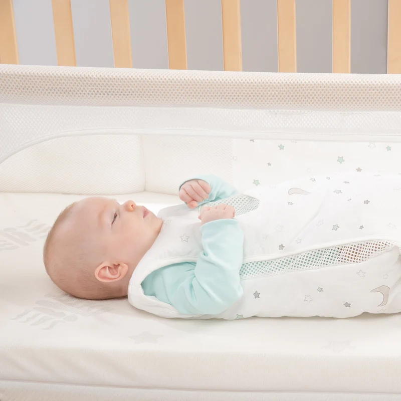 Room Bed "safe asleep®" – 60 x 120 cm "Sternenzauber", Beistellbett inkl. Ausstattung, natur