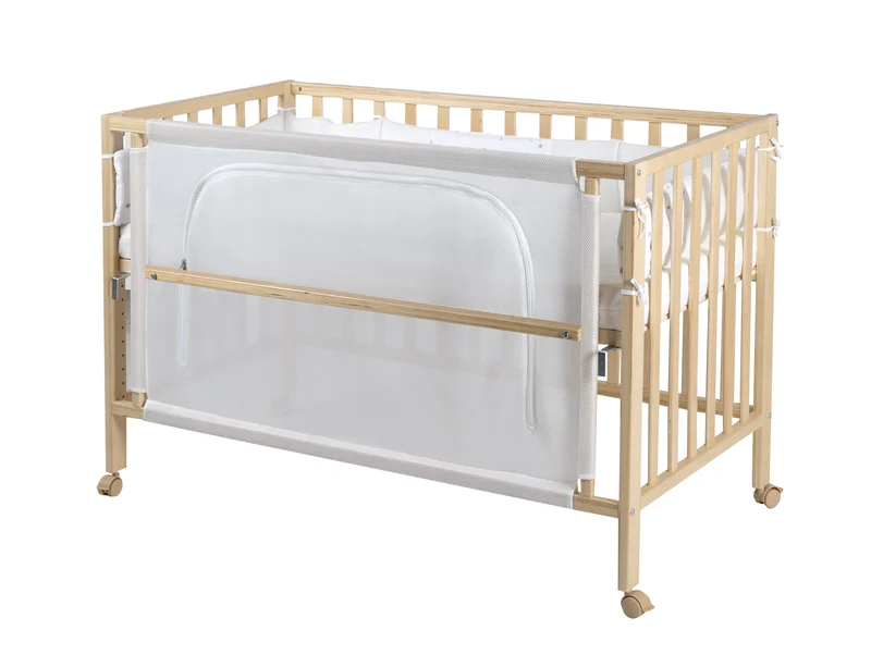 Room Bed "safe asleep®" – 60 x 120 cm "Sternenzauber", Beistellbett inkl. Ausstattung, natur