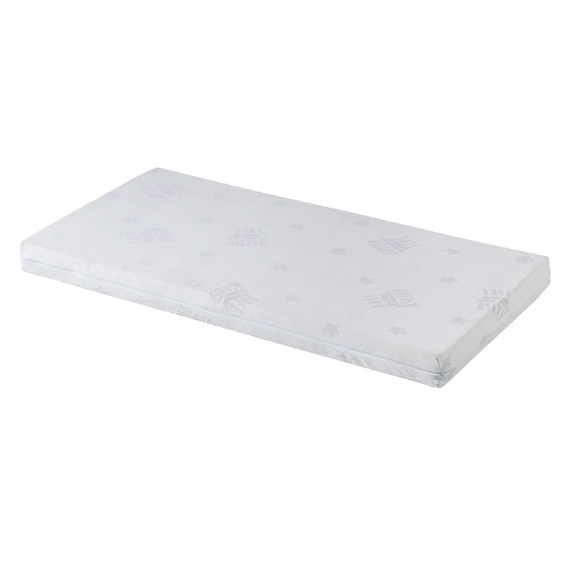 Room Bed "safe asleep® " – 60 x 120 cm, Beistellbett inkl. Ausstattung, "Sterne grau" weiß lackiert