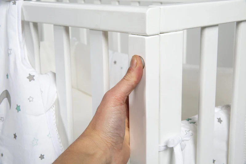 Stubenbett "safe asleep®" – 3 in 1, "Sternenzauber", Beistellbett weiß, Babybett & Bank, inkl. Zubehör