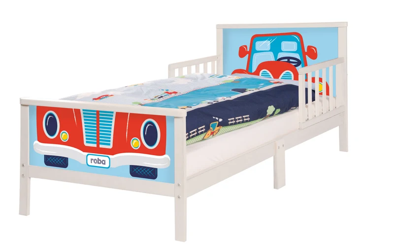 Themenbett "Rennfahrer" – Kinderbett 70 x 140 cm inkl. Matratze, Bettwäsche & Lattenrost