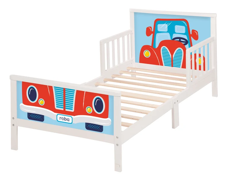 Themenbett "Rennfahrer" – Kinderbett 70 x 140 cm inkl. Matratze, Bettwäsche & Lattenrost