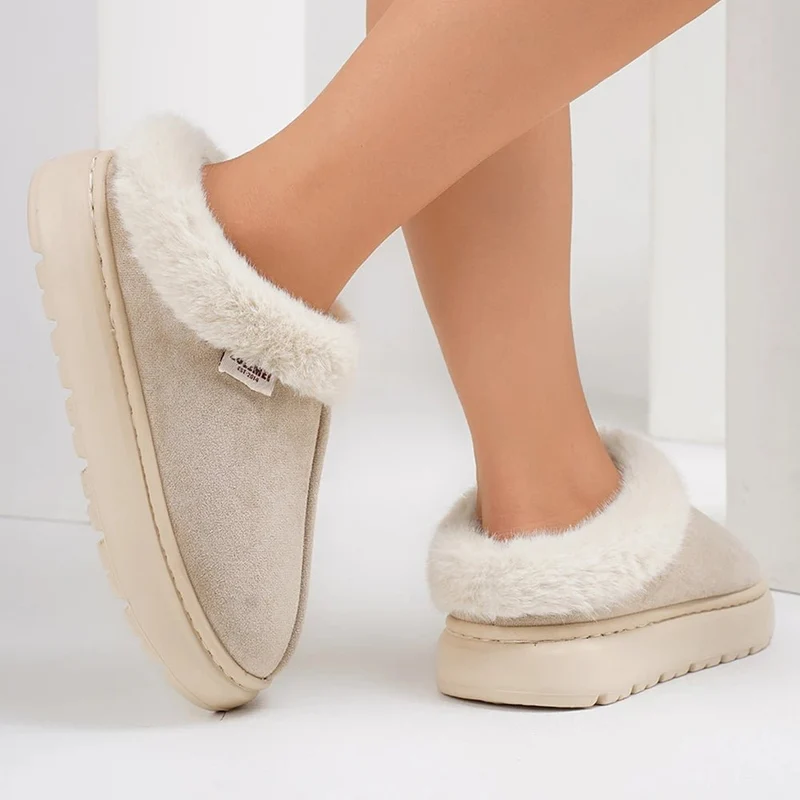 Gemütliche Winterpantoffeln für Damen – Hochwertige Plüschhausschuhe