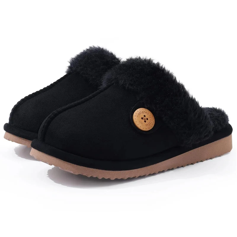 Comwarm Winterflauschige Hausschuhe für Damen - Bequeme Pantoletten und Indoor-Sandalen aus Kunstfell