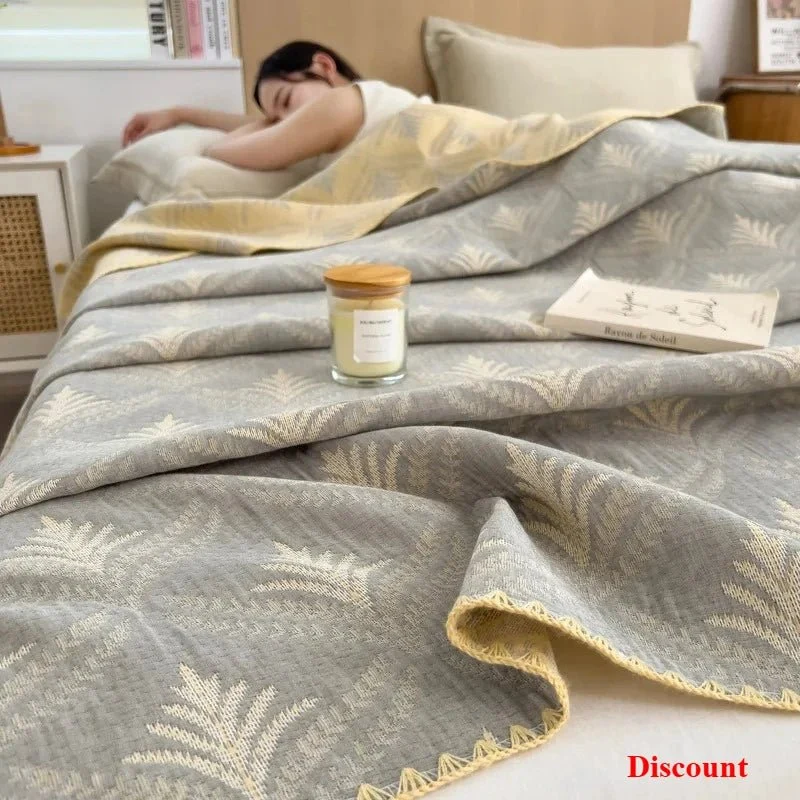 Jacquard-Decke aus Baumwolle – Dreilagige Garnwolle, Handtuch-Sofabezug/Schaldecke