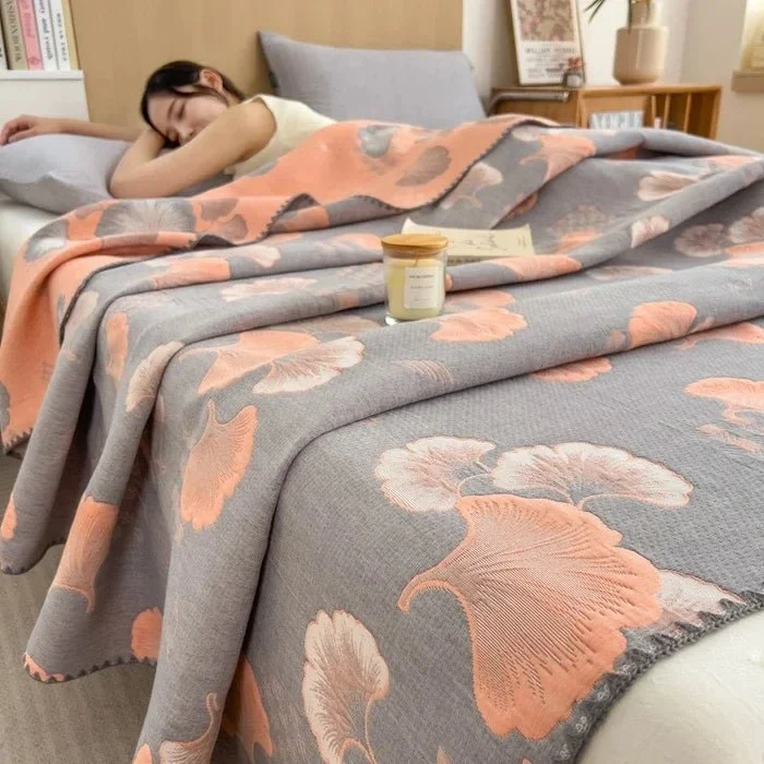 Jacquard-Decke aus Baumwolle – Dreilagige Garnwolle, Handtuch-Sofabezug/Schaldecke