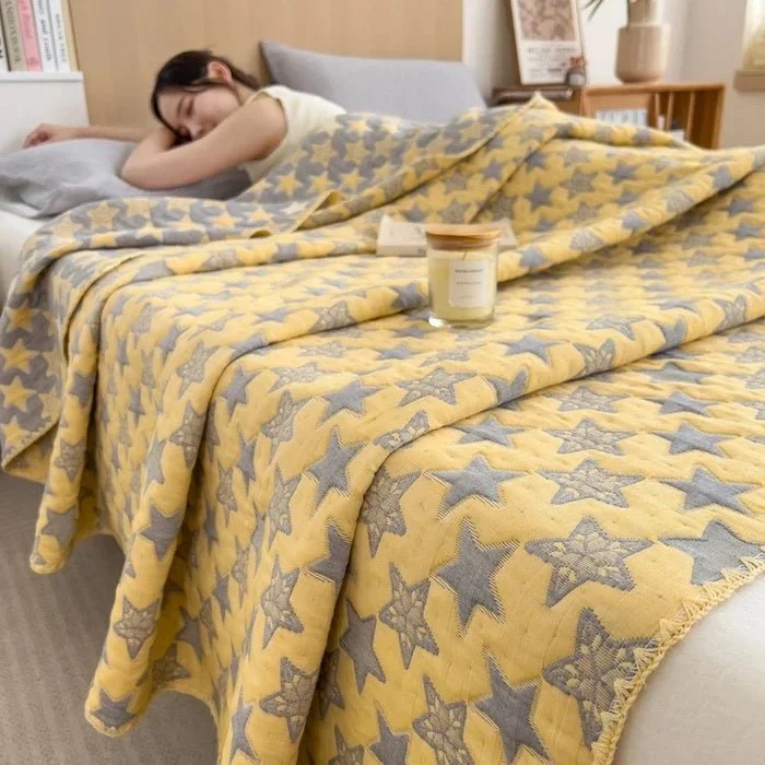 Jacquard-Decke aus Baumwolle – Dreilagige Garnwolle, Handtuch-Sofabezug/Schaldecke