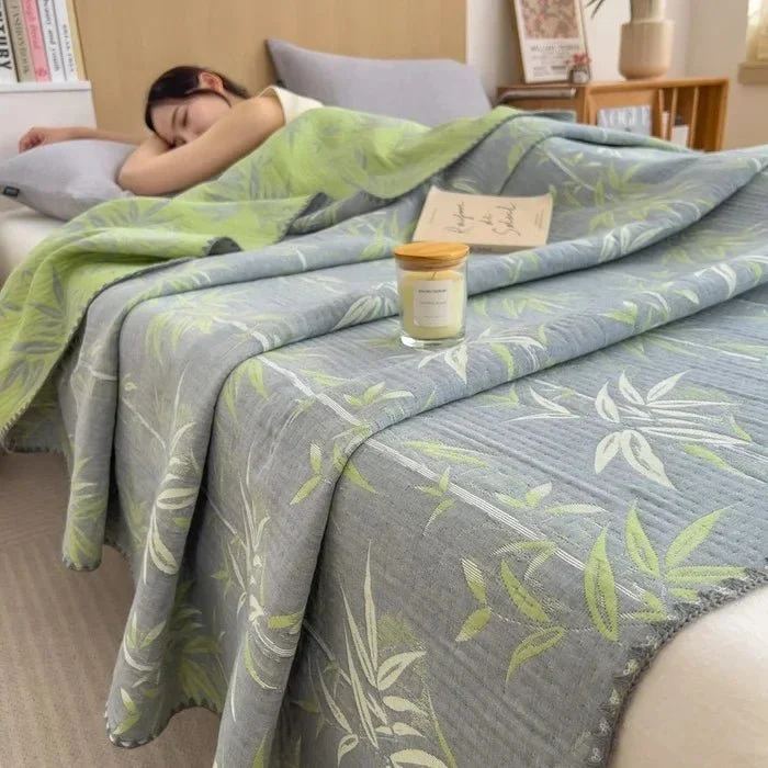 Jacquard-Decke aus Baumwolle – Dreilagige Garnwolle, Handtuch-Sofabezug/Schaldecke