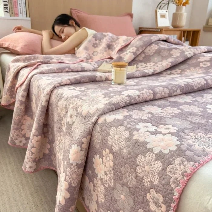 Jacquard-Decke aus Baumwolle – Dreilagige Garnwolle, Handtuch-Sofabezug/Schaldecke