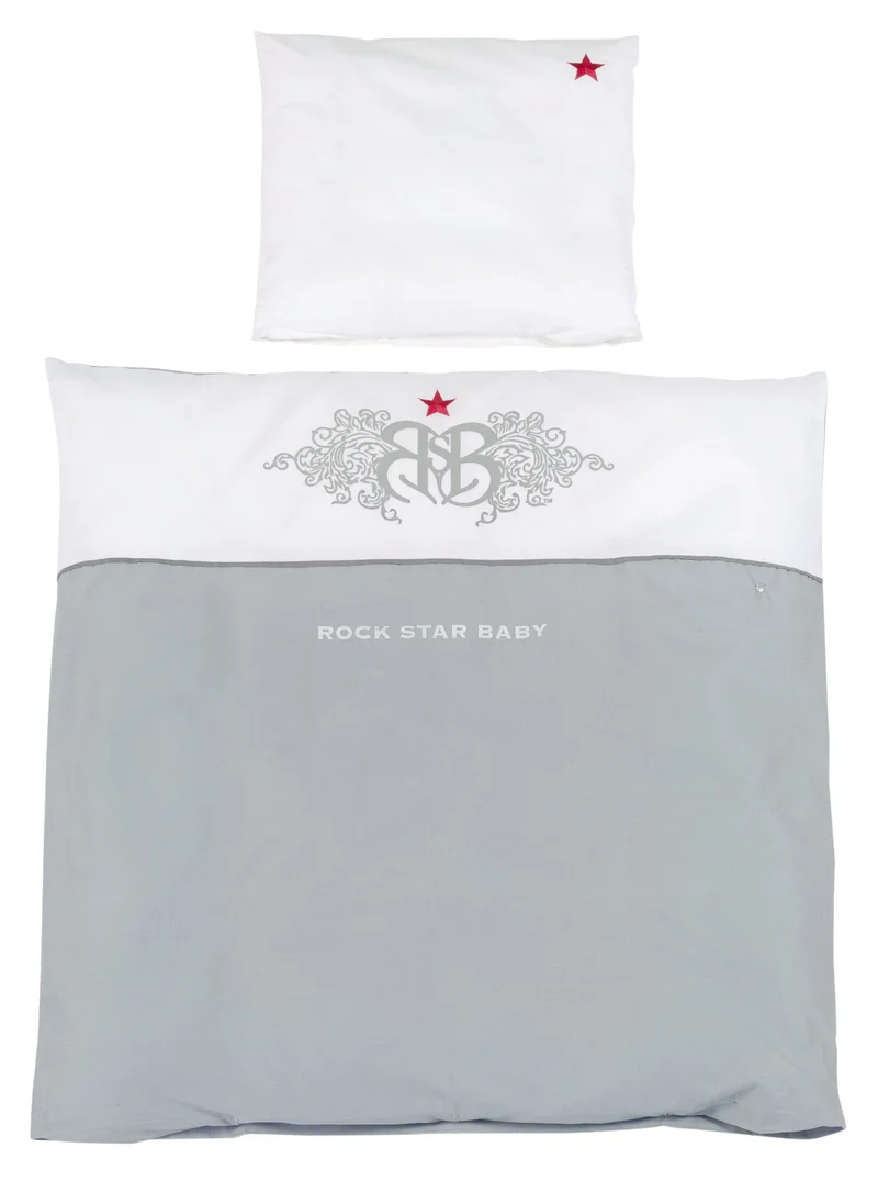 Baby-Bettwäsche "Rock Star Baby 1" – 2-teilig Kinderbettwäsche 100 x 135 cm, Baumwolle