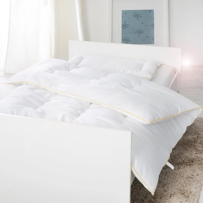Kindersteppbett – ganzjähriges Baby-Set (Inlett), weiß, Decke 100 x 135 cm und Kissen 40 x 60 cm