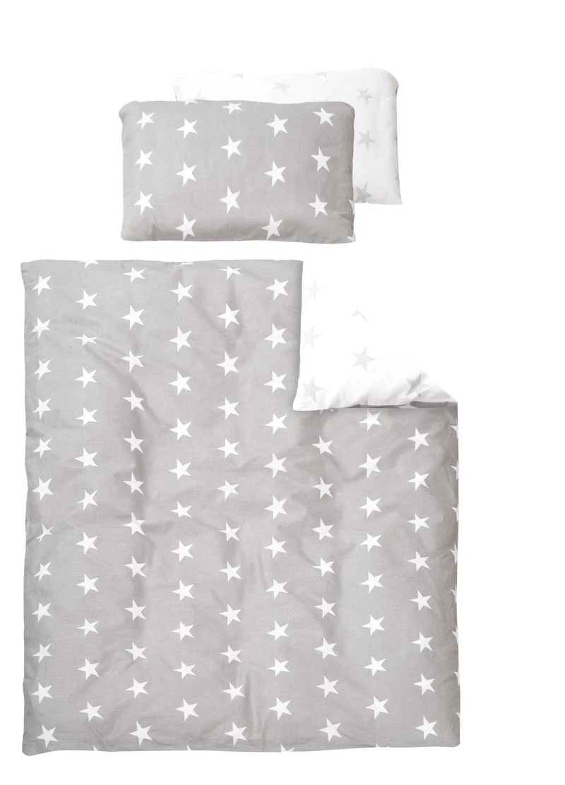 Bettwäsche "Little Stars" – 2-teilig Babybettwäsche, 100 x 135 cm, Baumwolle, Decken- & Kissenbezug