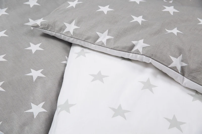 Bettwäsche "Little Stars" – 2-teilig Babybettwäsche, 100 x 135 cm, Baumwolle, Decken- & Kissenbezug