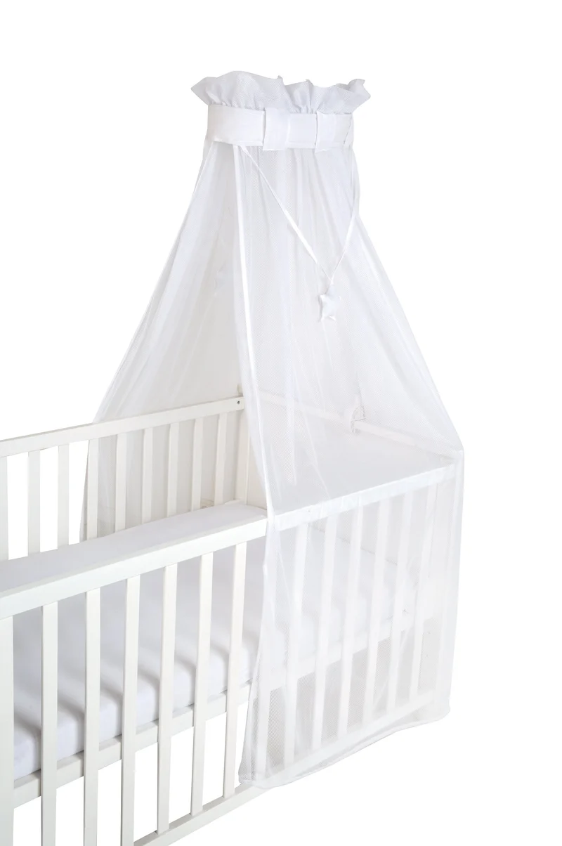 Babybett-Himmel "safe asleep®" – Betthimmel Air, weiß, Mesh-Himmel für Babybett