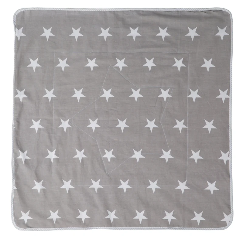 Babydecke "Little Stars" – 2-seitig: 1x super weich, warm & flauschig, 1x Baumwolle