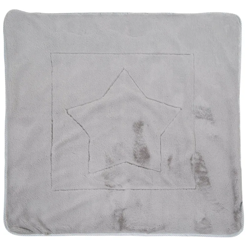 Babydecke "Little Stars" – 2-seitig: 1x super weich, warm & flauschig, 1x Baumwolle