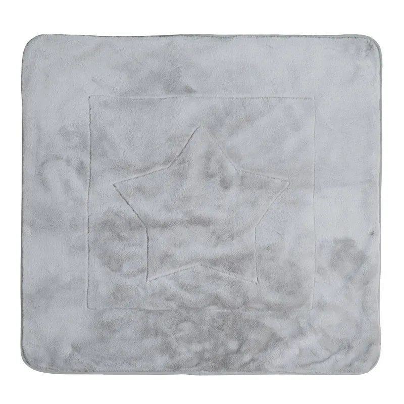Babydecke "Happy Patch" mintgrün – 2 seitig: 1x super weich, warm & flauschig, 1x Baumwolle