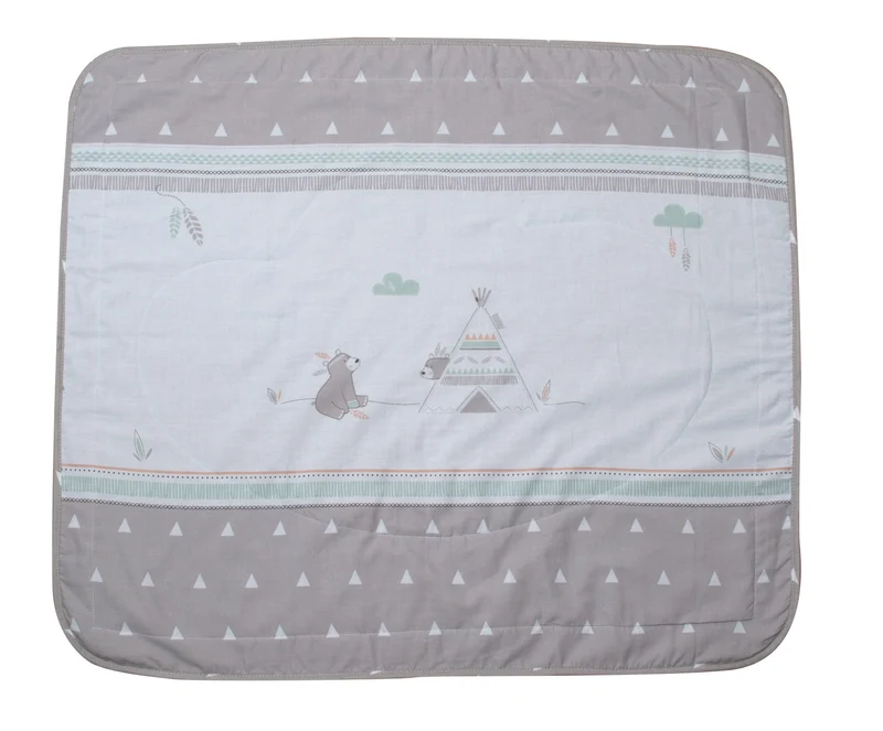 Babydecke "Indibär" – 2 seitig: 1x super weich, warm & flauschig, 1x Baumwolle
