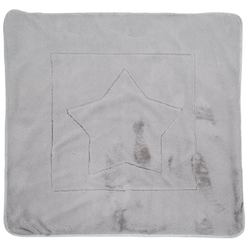 Babydecke "Indibär" – 2 seitig: 1x super weich, warm & flauschig, 1x Baumwolle