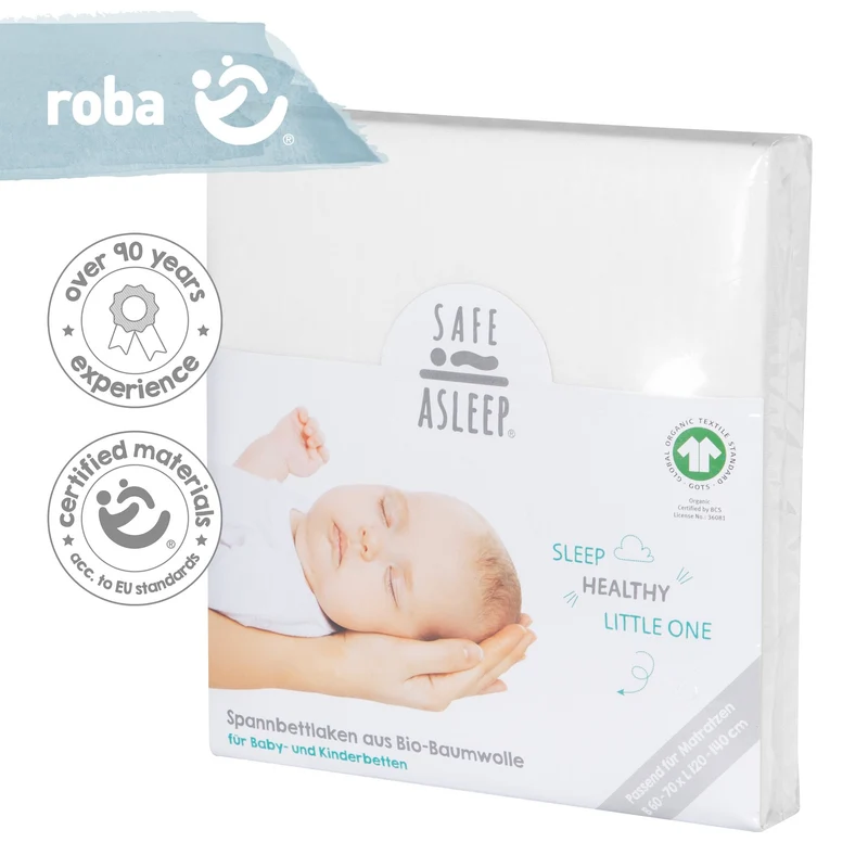 Spannbettlaken "safe asleep®" – für Matratzen 70 x 140 cm & 60 x 120 cm, Single Jersey, Baumwolle