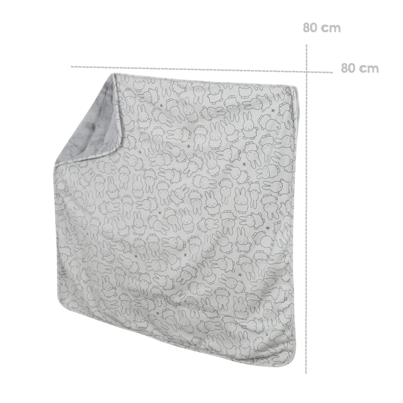 Babydecke "miffy®" – Jerseydecke aus Baumwolle für Mädchen und Jungen, 80 x 80 cm