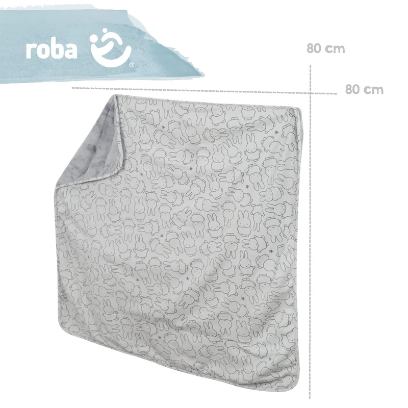 Babydecke "miffy®" – Jerseydecke aus Baumwolle für Mädchen und Jungen, 80 x 80 cm
