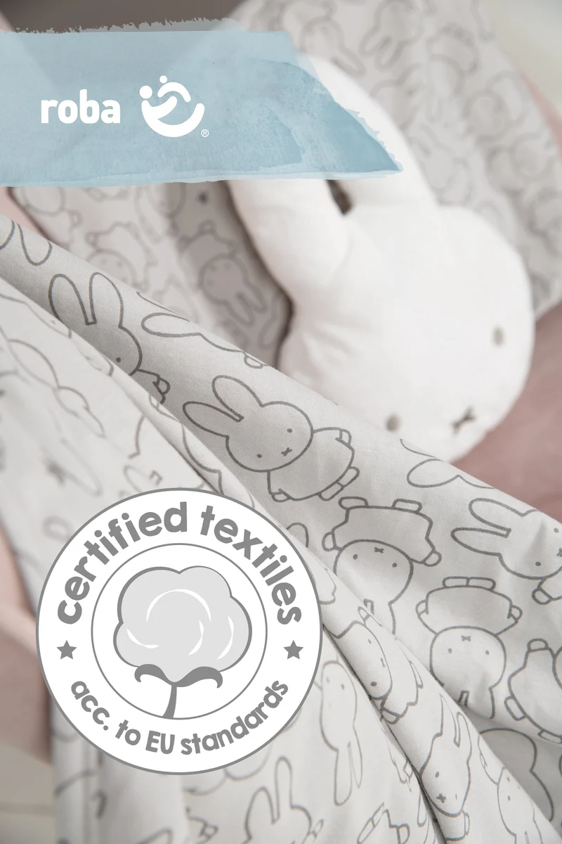 Babydecke "miffy®" – Jerseydecke aus Baumwolle für Mädchen und Jungen, 80 x 80 cm