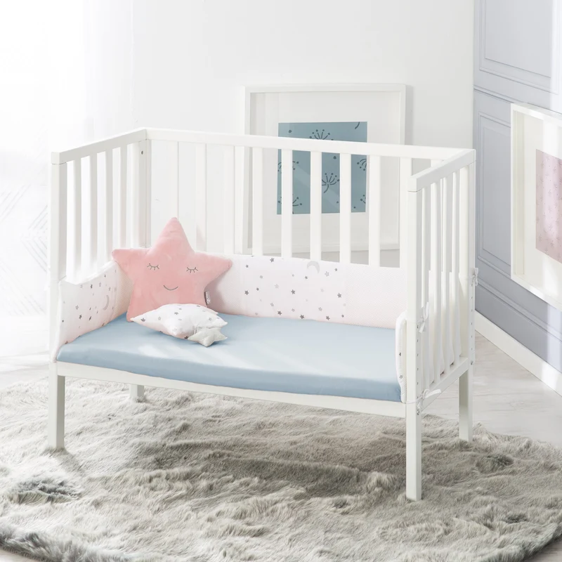 Spannbettlaken "Lil Planet" – für Kindermatratzen 70 x 140 cm, Single Jersey, 100 % Bio-Baumwolle, hellblau/Sky