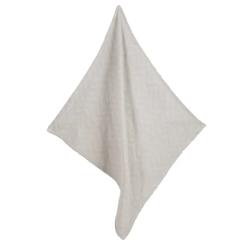 Babydecke "Lil Planet" – Strickoptik, Bio-Baumwolle, GOTS zertifiziert, 80 x 80 cm, silbergrau