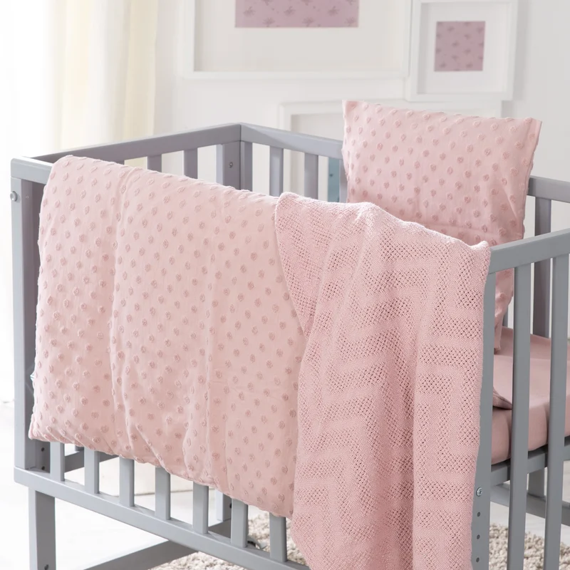 Geschenkset "Lil Planet" – rosa, Bio-Bettwäsche, -Spannbettlaken & -Decke, GOTS