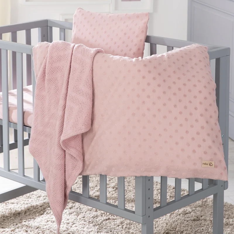 Geschenkset "Lil Planet" – rosa, Bio-Bettwäsche, -Spannbettlaken & -Decke, GOTS