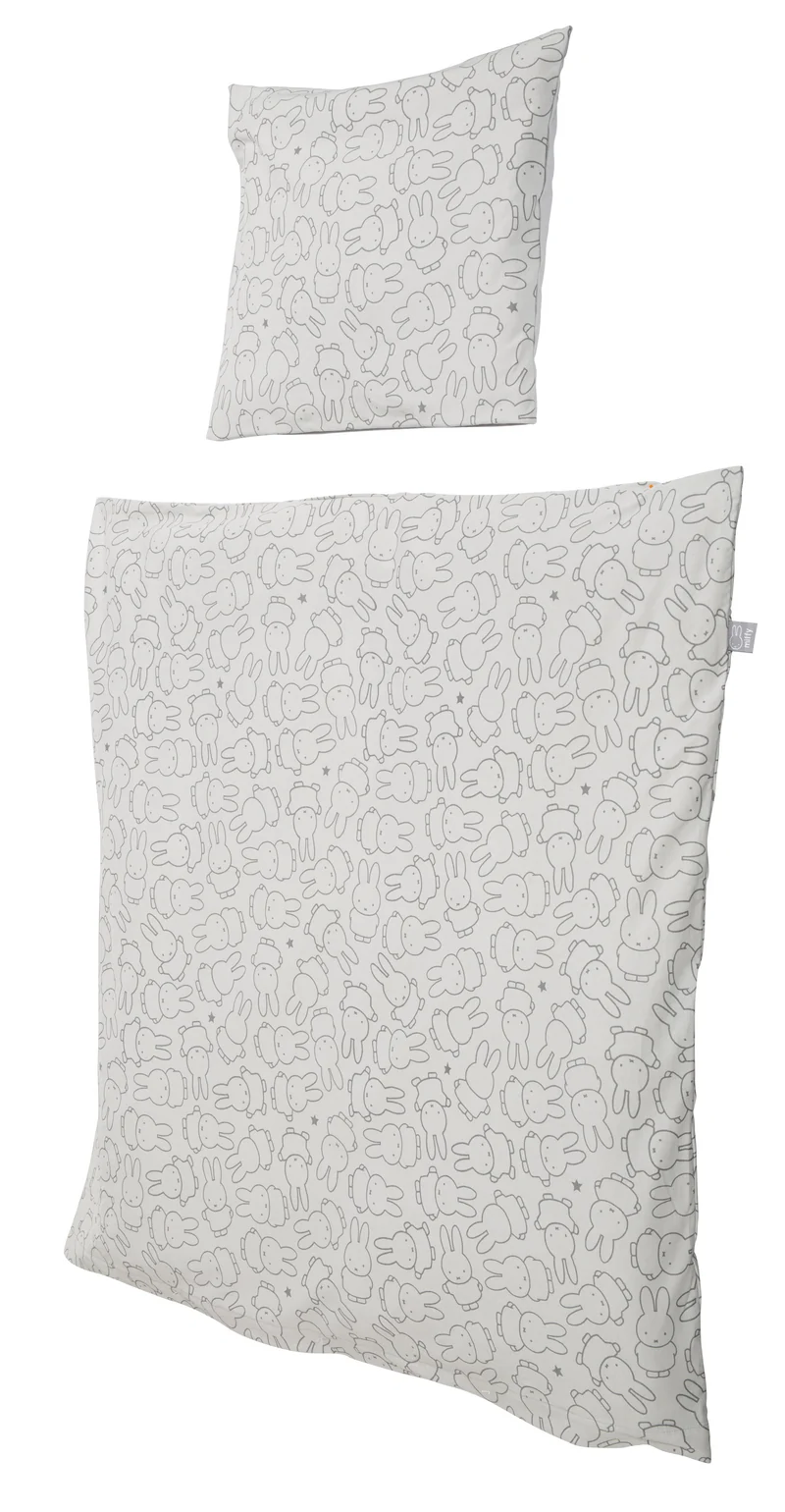 Wiegenbettwäsche "miffy®" – aus 100% Baumwoll-Jersey, 80 x 80 cm, für Babybett & Stubenwagen