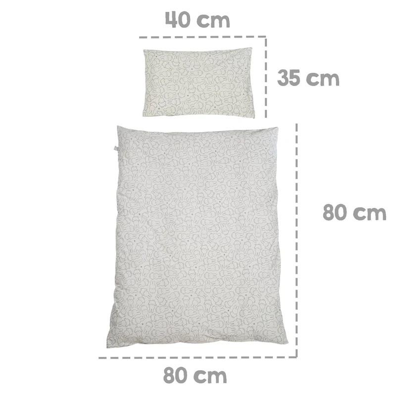 Bettwäsche "miffy®" – 100 x 135 cm, 100 % Baumwoll-Jersey, für Kinder- & Babybetten