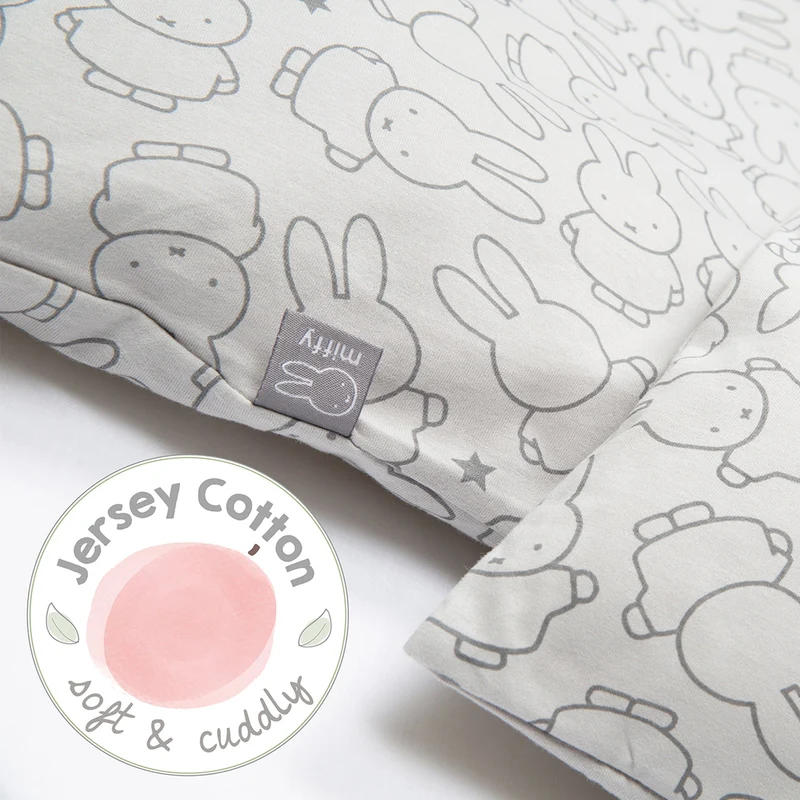 Bettwäsche "miffy®" – 100 x 135 cm, 100 % Baumwoll-Jersey, für Kinder- & Babybetten