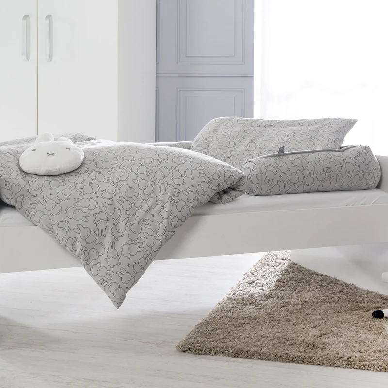 Bettwäsche "miffy®" – 100 x 135 cm, 100 % Baumwoll-Jersey, für Kinder- & Babybetten