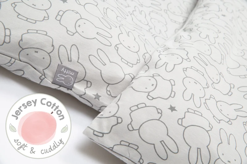 Bettwäsche "miffy®" – 100 x 135 cm, 100 % Baumwoll-Jersey, für Kinder- & Babybetten