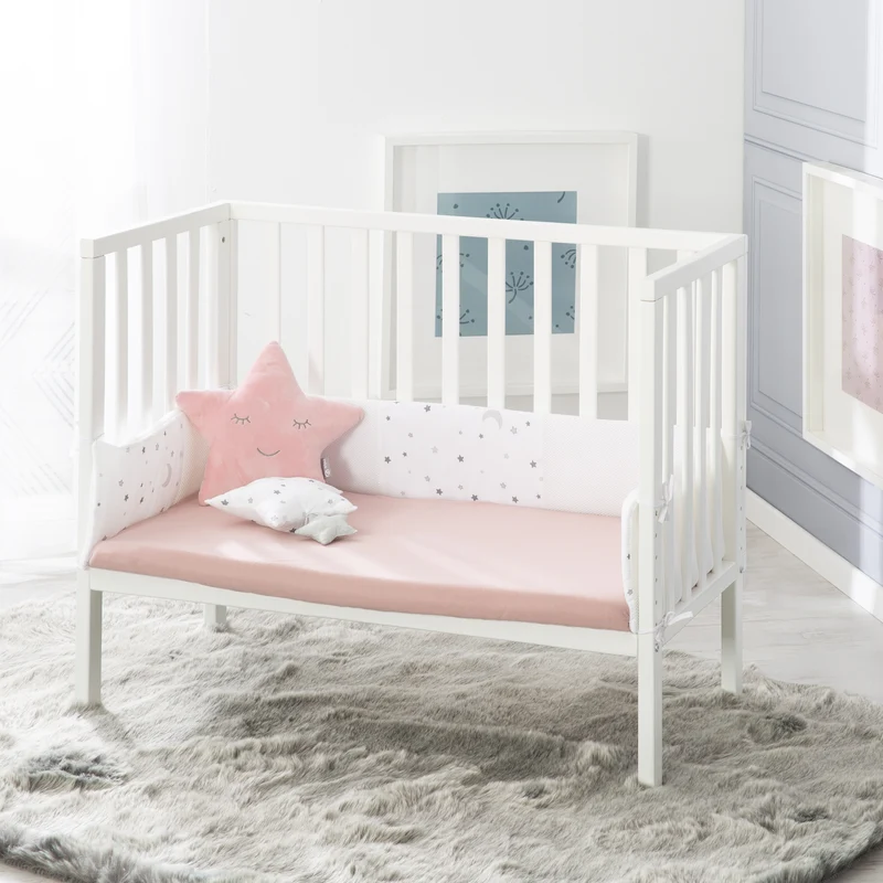 Spannbettlaken "Lil Planet" – für Wiegenmatratzen 40 x 90 & 45 x 90 cm, Single Jersey, 100 % Bio-Baumwolle, rosa