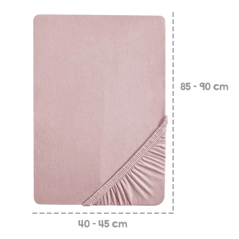 Spannbettlaken "Lil Planet" – für Wiegenmatratzen 40 x 90 & 45 x 90 cm, Single Jersey, 100 % Bio-Baumwolle, rosa