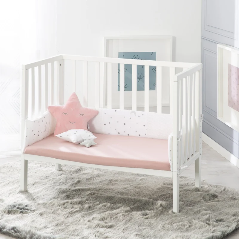 Spannbettlaken "Lil Planet" – für Kindermatratzen 70 x 140 cm, Single Jersey, 100% Bio-Baumwolle, rosa