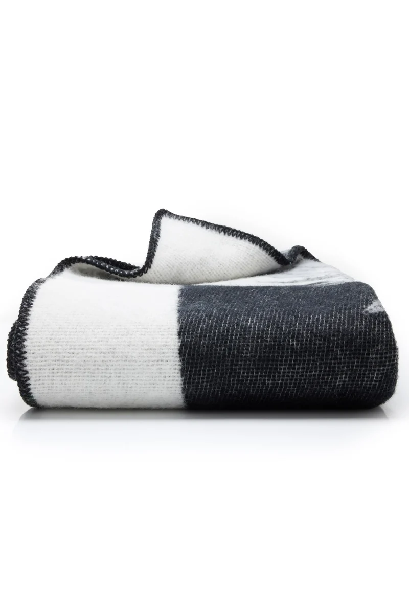 Wool Blanket “The Sound of Waves” by Justin Morin