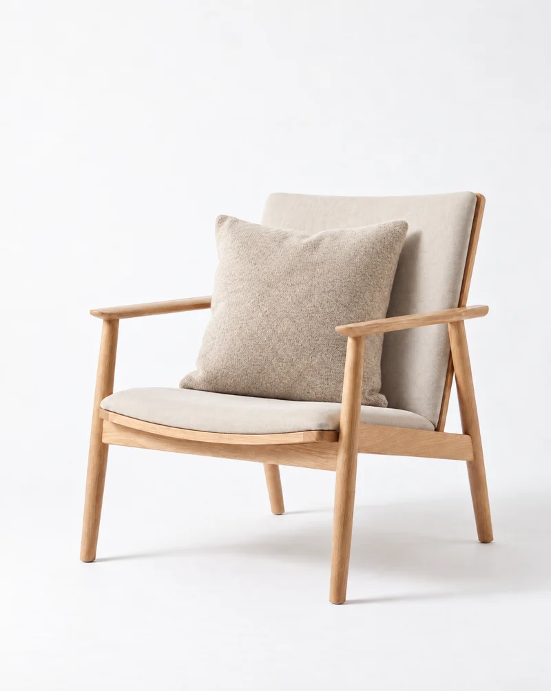 Eco Cashmere Cushion in Beige