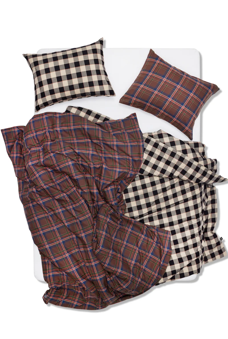 Glen Lodge 'Bernina Check' Yarn-Dyed Cotton Bedding