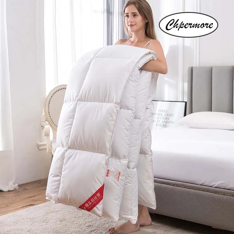 Chpermore 95 % White Goose/Duck Down Quilt Duvets five star hotel Winter Comforters 100% Cotton Cover King Queen Twin Full Size