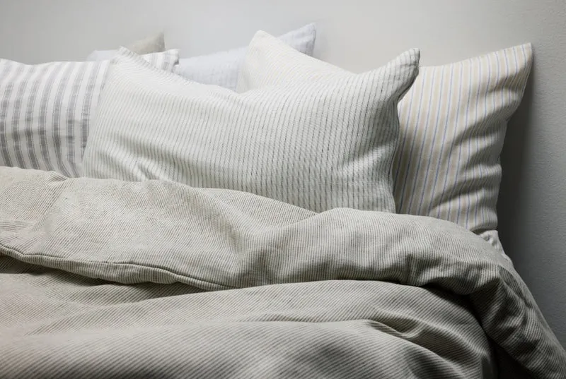 Linen Cotton Bedding "Casa Mare" in Capri Stripe