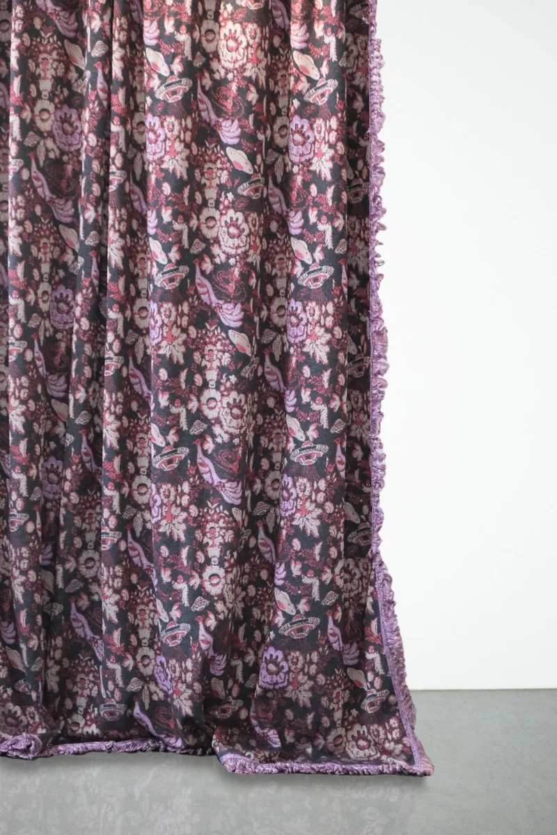Carmelina Blanket or Bedspread - Anthracite Eclipse