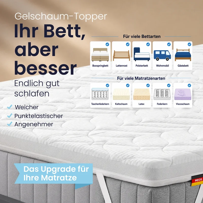 Meos Gel-Schaum Topper 270x200 cm
